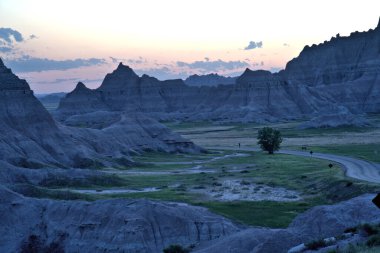 Long exposure of a sunset in the Bad Lands of South Dakota