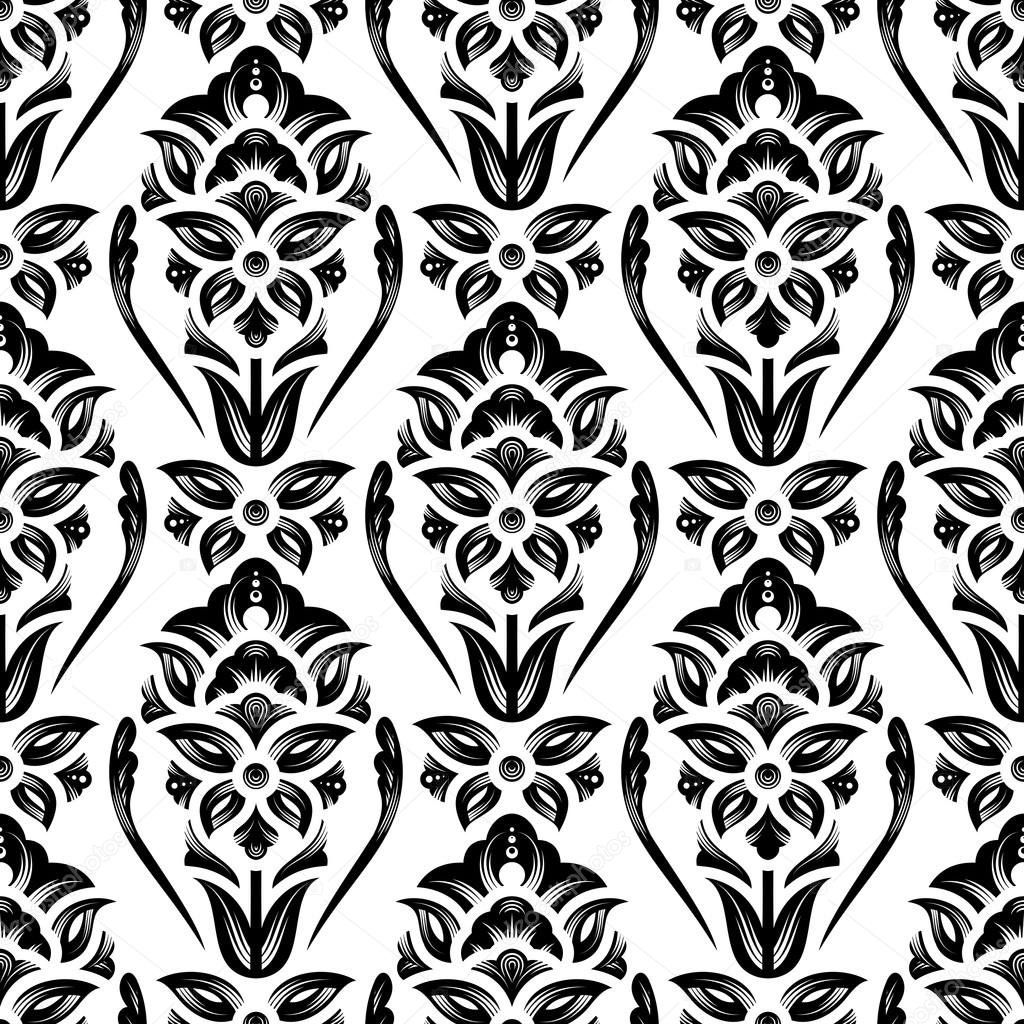 Floral damask wallpaper — Stock Vector © weit 18527189