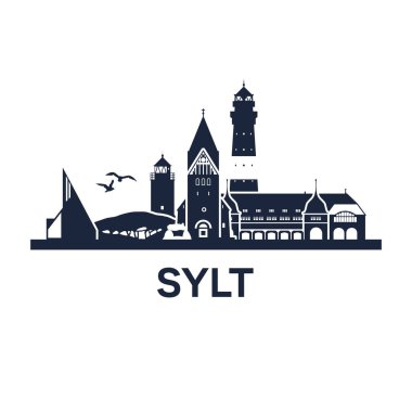 Sylt Adası Skyline, Kuzey Denizi, Almanya