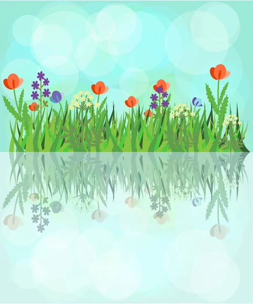 Champ de floraison — Image vectorielle
