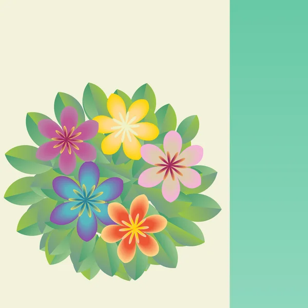Карточка с цветами — стоковый вектор
