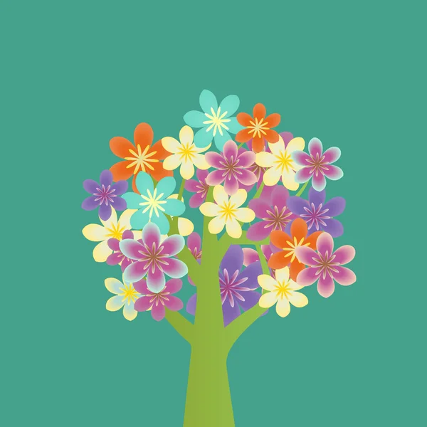 花与树 — 图库矢量图片