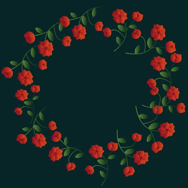 Marco floral — Vector de stock