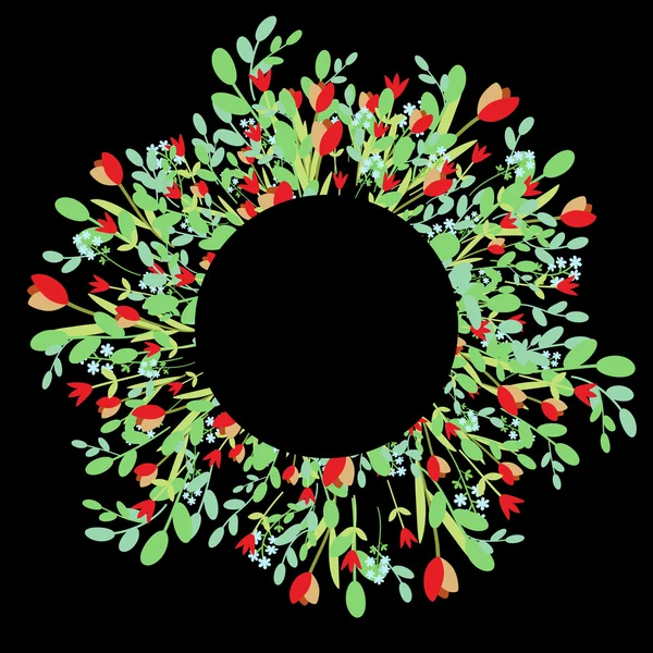 Flora Frame — Stockvector