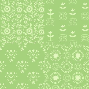 Dikişsiz yeşil desenleri