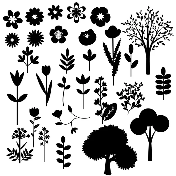 Planten collectie — Stockvector