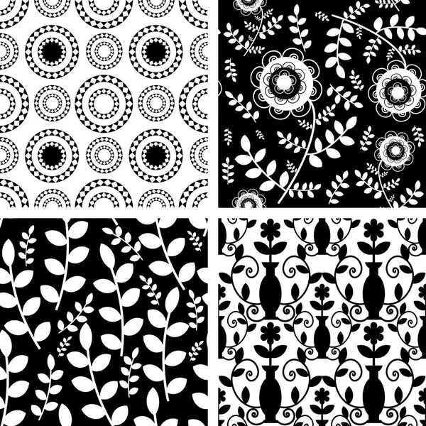Black and white collection set — Stock Vector