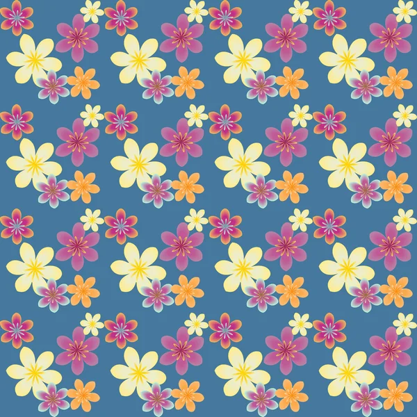 Patrón floral multicolor — Vector de stock