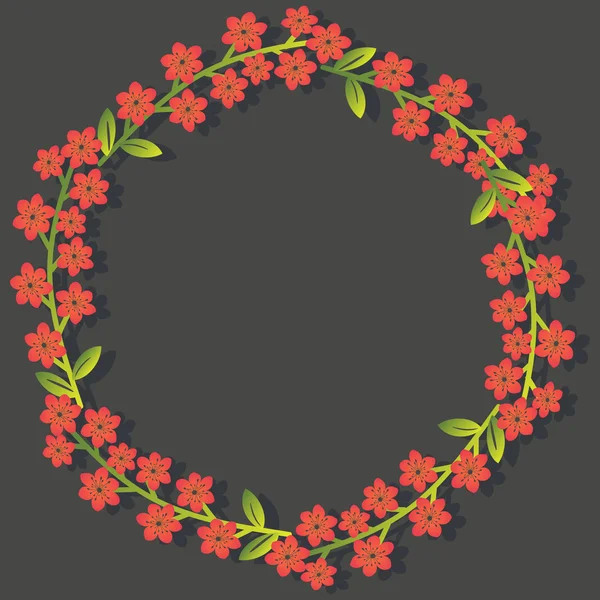 Marco floral — Vector de stock