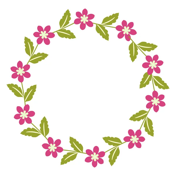 Floral wreath — Stock Vector