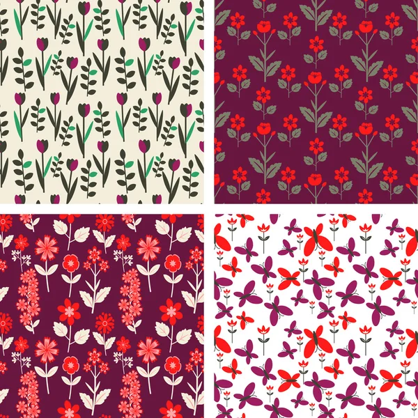 Floral patterns — Stock Vector