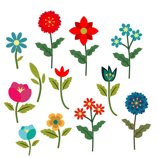 Set de flores — Vector de stock