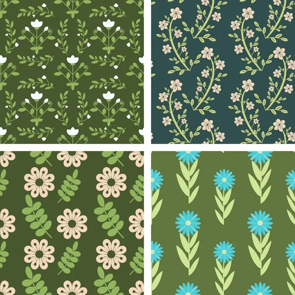 Floral patterns — Stock Vector