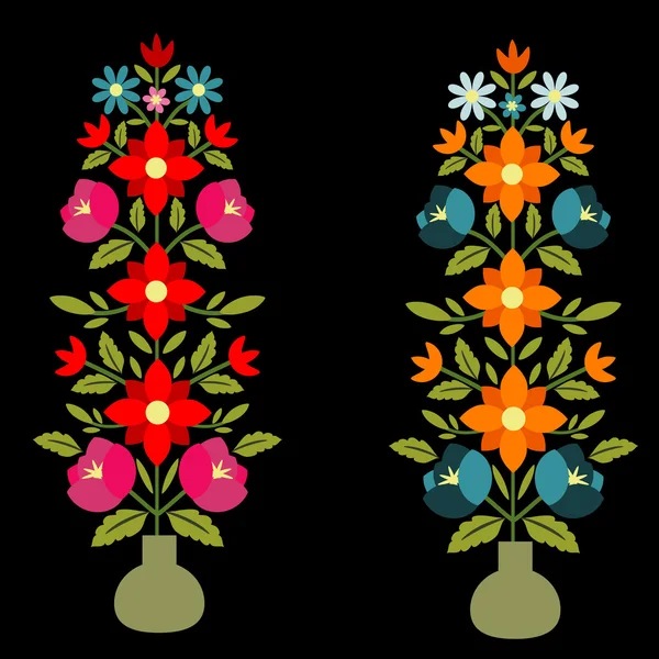 花瓶の花を持つ — ストックベクタ