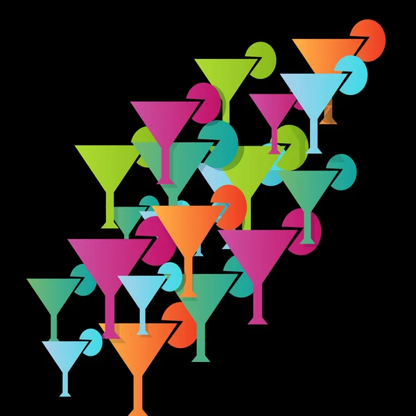 Cocktails illustration — Stock Vector