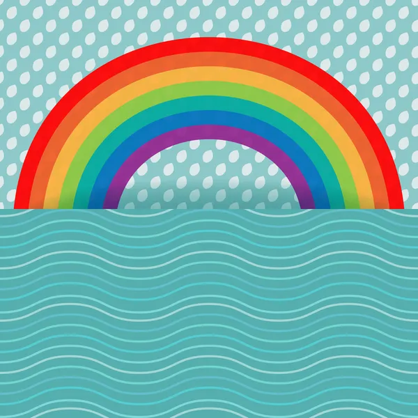 Rainbow card — Stock Vector