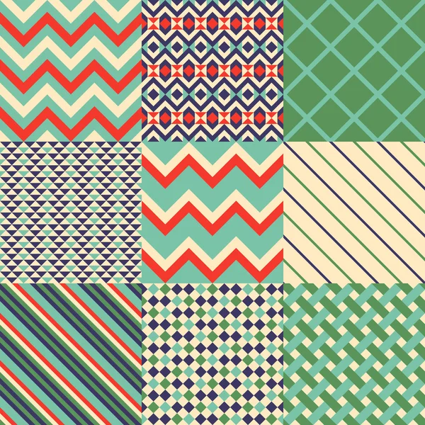 Seamless patterns — Stock Vector