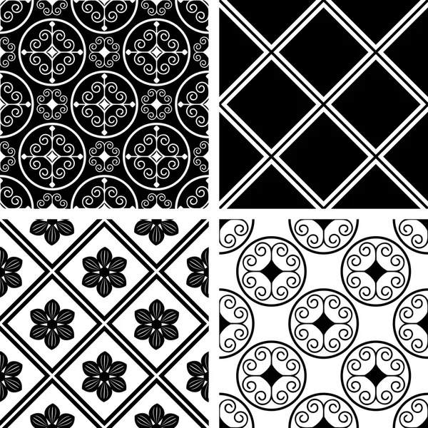 Seamless patterns — Stock Vector