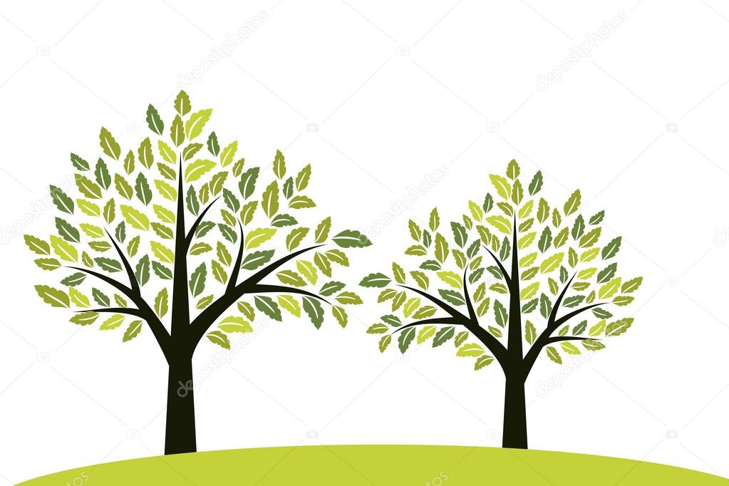 Trees background Vector Art Stock Images | Depositphotos