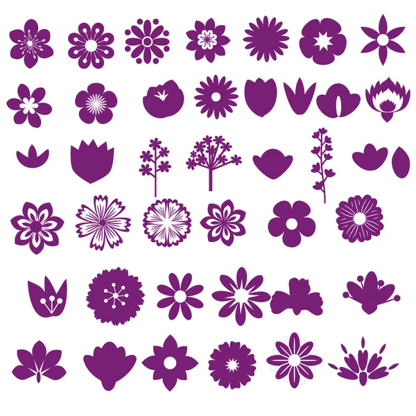 Set de fleurs — Image vectorielle