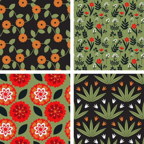 Seamless patterns — Stock Vector