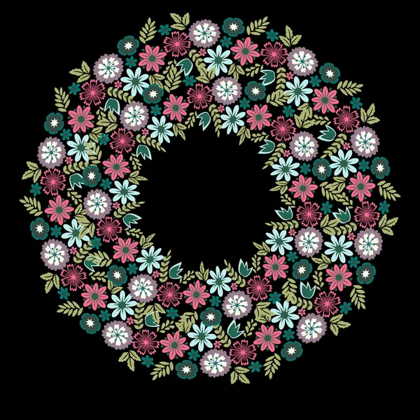 Moldura floral — Vetor de Stock