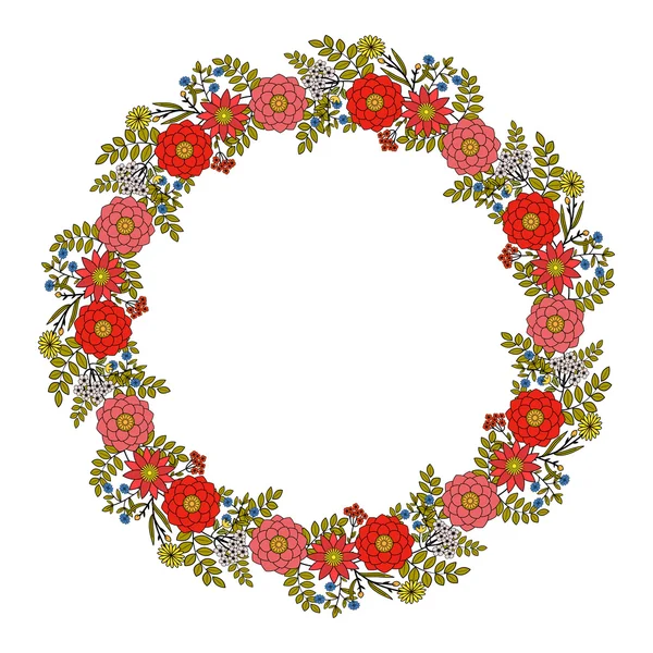 Moldura floral — Vetor de Stock