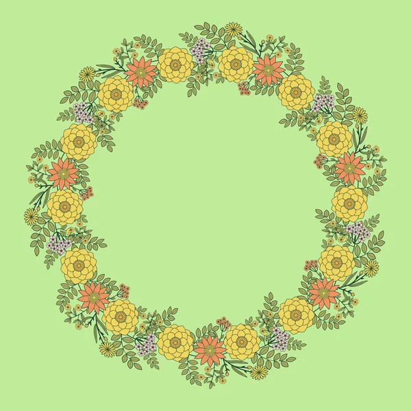 Cadru floral — Vector de stoc