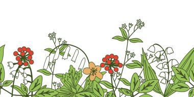 Kusursuz çiçekli vektör dekoratif desen