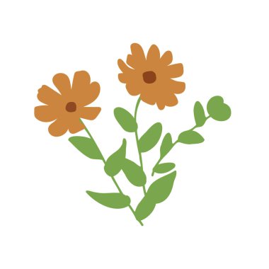 İzole edilmiş takvim basit vektör çiçeği