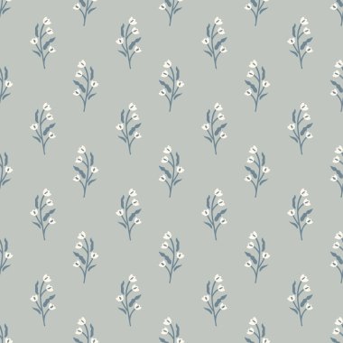 Dekoratif çiçeklerle kusursuz desen