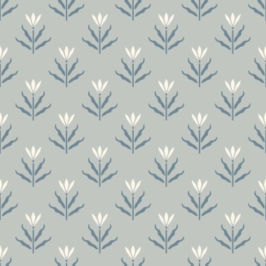 Dekoratif çiçeklerle kusursuz desen