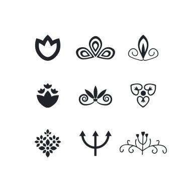 Isolated elements set vector collection