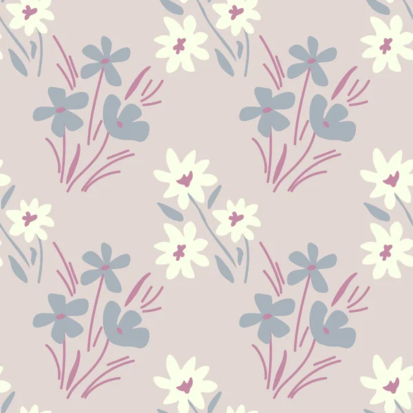 シームレスな花の装飾ベクトルパターン — ストックベクタ