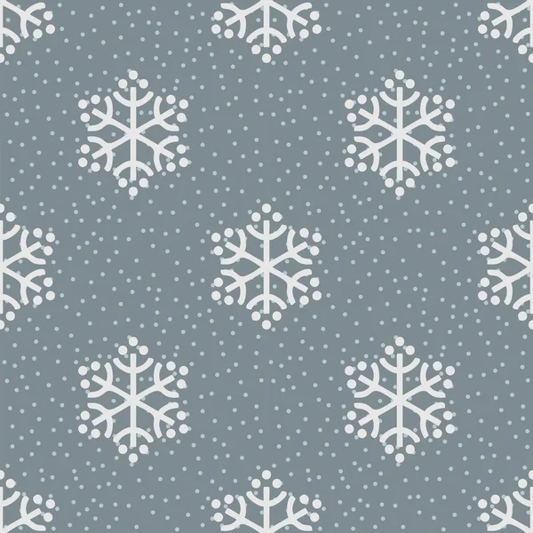 Seamless Snow Vector Decorative Pattern — Vetor de Stock