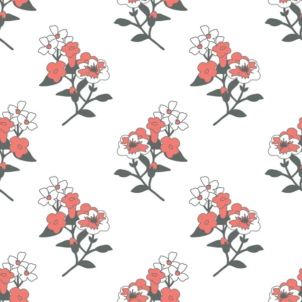 Seamless Decorative Vector Floral Bunches — Stockvector