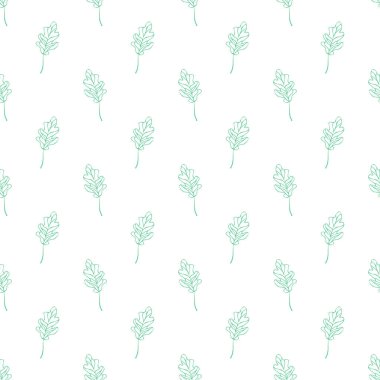 Kusursuz meşe ağacı vektör deseni bırakır