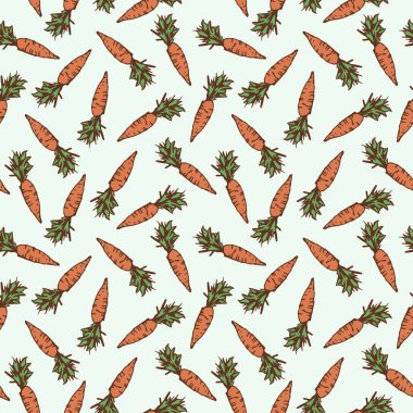 Kusursuz havuç dekoratif vektör deseni