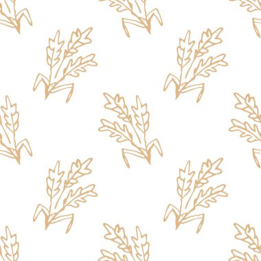 Kusursuz buğday dekoratif vektör deseni