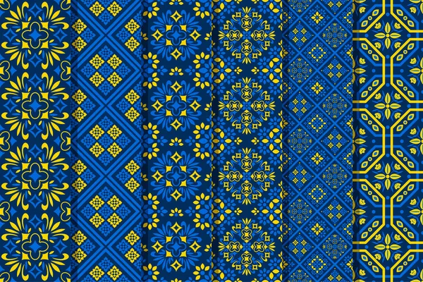 Nahtlose Muster Ukrainischen Flaggenfarben — Stockvektor