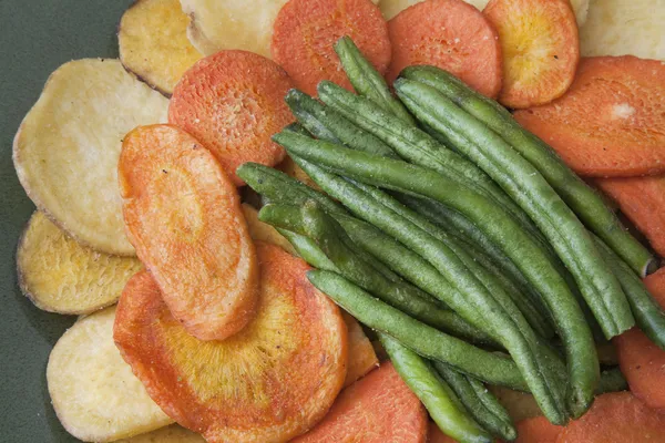 Αποξηραμένα λαχανικά: closeup των δονούμενων, ζωηρόχρωμων αποξηραμένα λαχανικά. Royalty Free Εικόνες Αρχείου
