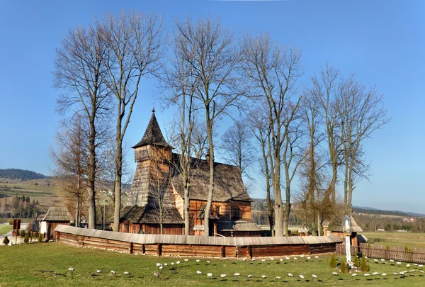 Gamla träkyrkan i debno, Polen — Stockfoto