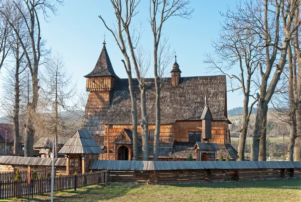 Gamla träkyrkan i debno, Polen — Stockfoto