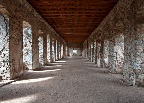 Sala del Castello in rovina in Polonia — Foto Stock