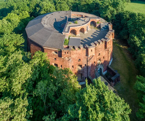 Ланкутский Замок Польше Построен Первой Половине Xvii Века Панорама Панорамой — стоковое фото