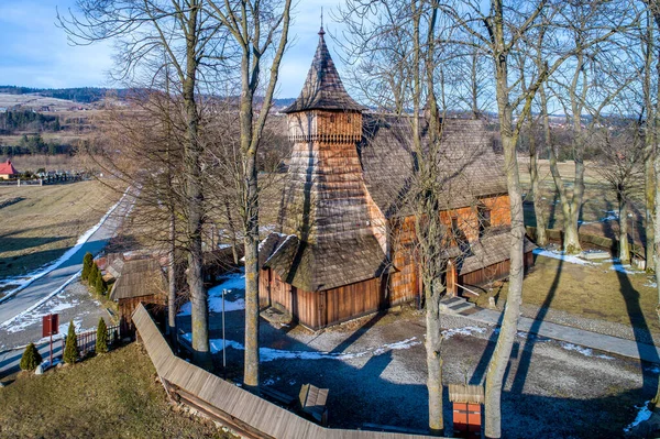 Debno Polonia Iglesia Gótica Medieval Madera Del Santo Arcángel Miguel —  Fotos de Stock