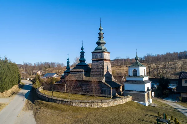 Antigua Iglesia Ortodoxa Owczary Polonia Construido Siglo Xvii Ahora Utiliza — Foto de Stock