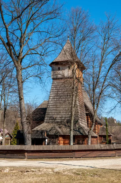 Ärkeängeln Mikaels Gotiska Träkyrka Binarowa Mindre Polen Byggd Början Talet — Stockfoto