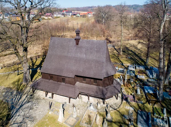 Iglesia Gótica Madera San Leonard Lipnica Murowana Polonia Menor Construido —  Fotos de Stock