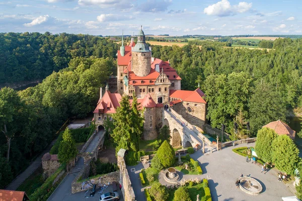 Czocha Tzschocha Medeltida Slott Nedre Schlesien Polen Byggd Talet Huvud — Stockfoto